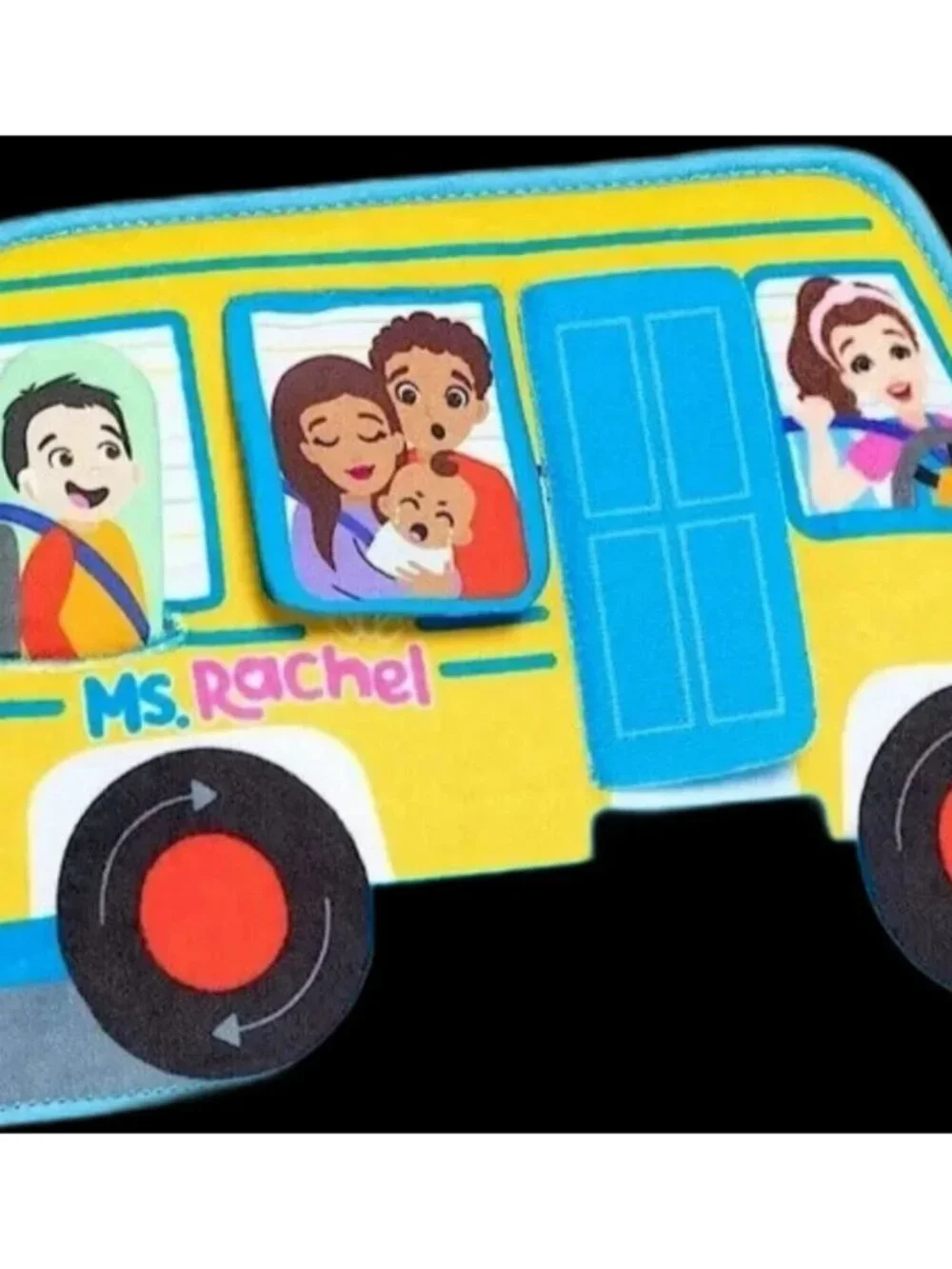 Ms. Rachel Tummy Time Plush Activity School Bus Baby Playmat NEW